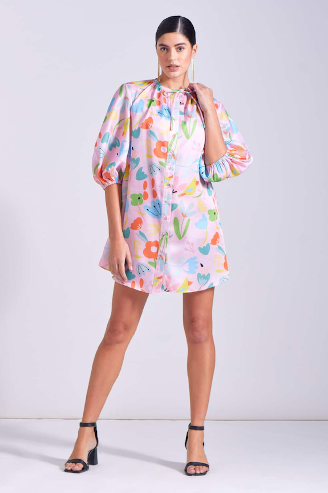 Zosia Maria Floral Print Short Dress