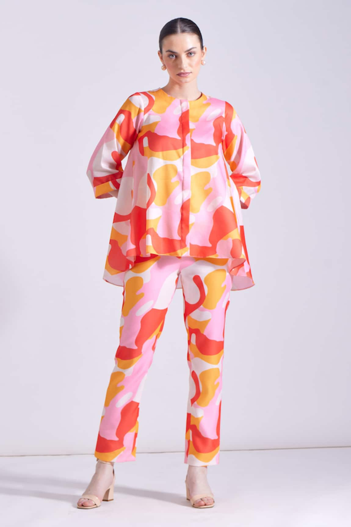 Zosia Claire Abstract Print Shirt & Pant Set