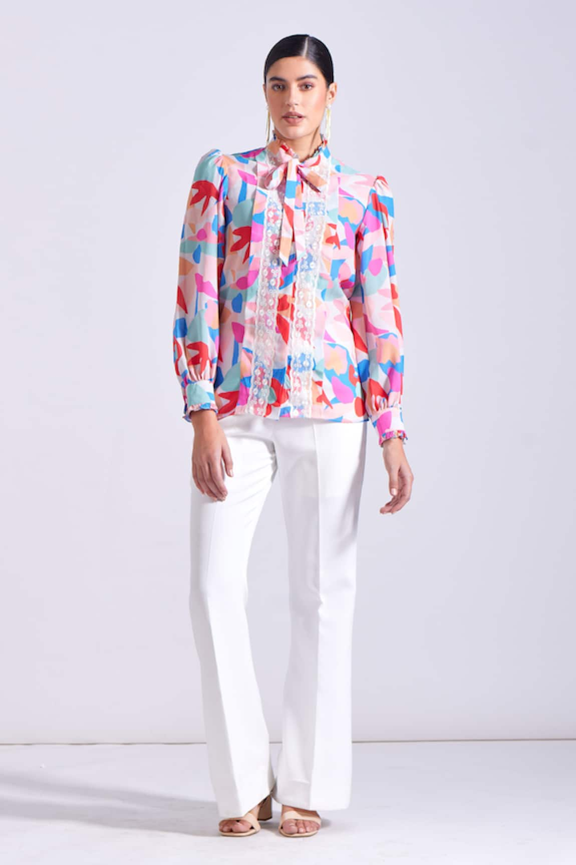 Zosia Canary Abstract Print Shirt