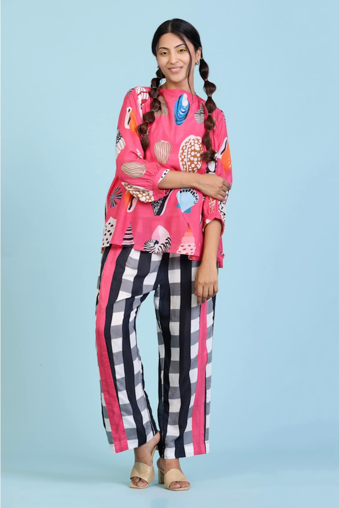 Radhika Jindal Abstract Print Top Pant Set