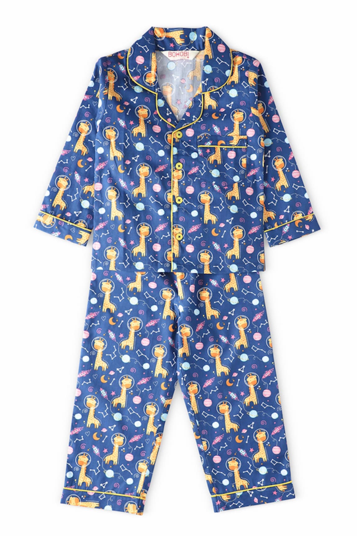 Bohobi Giraffe Baby Night Suit Pyjama Set