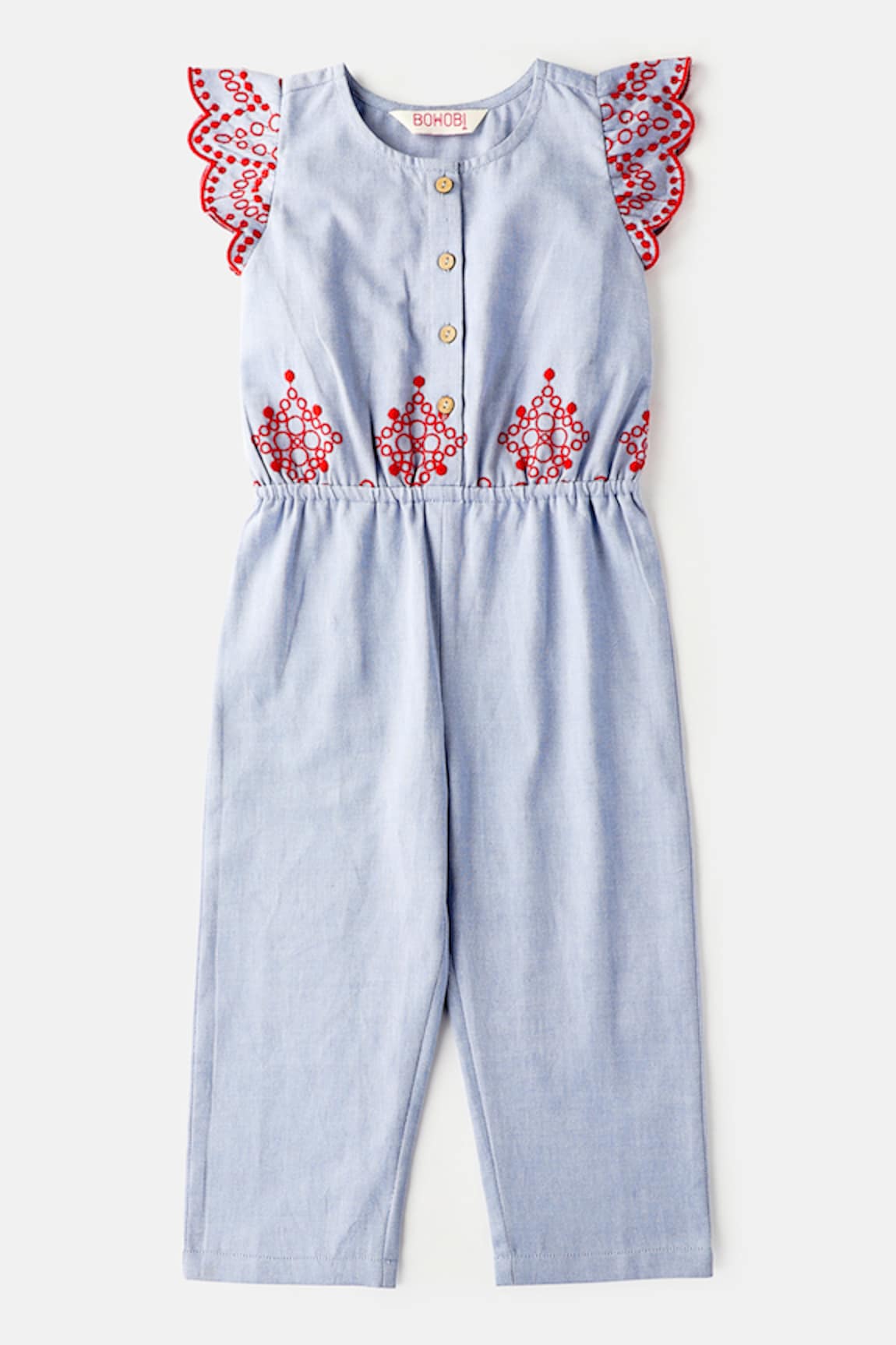 Bohobi Modish Schiffli Embroidered Jumpsuit