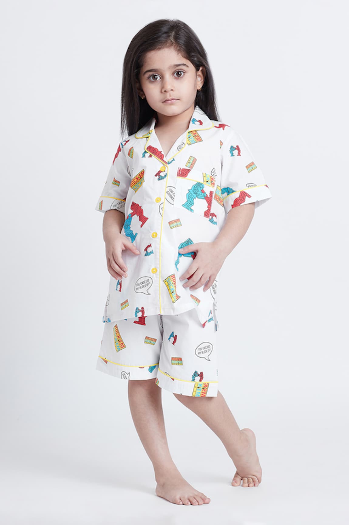 Bohobi Transformers Print Night Suit Shorts Set