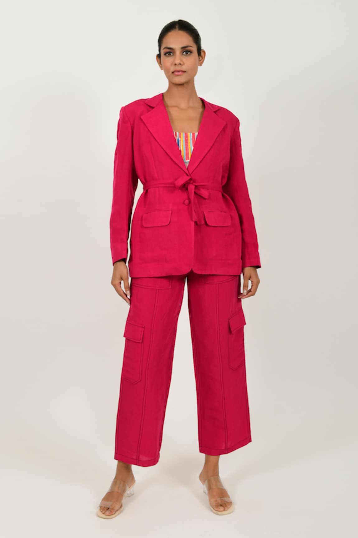 Rias Jaipur Solid Jacket & Pant Set