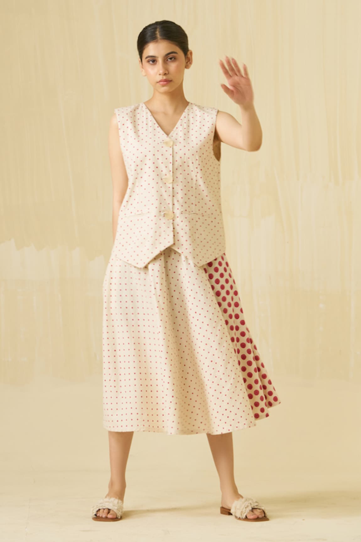 Stoique Muffin Polka Dot Print Skirt