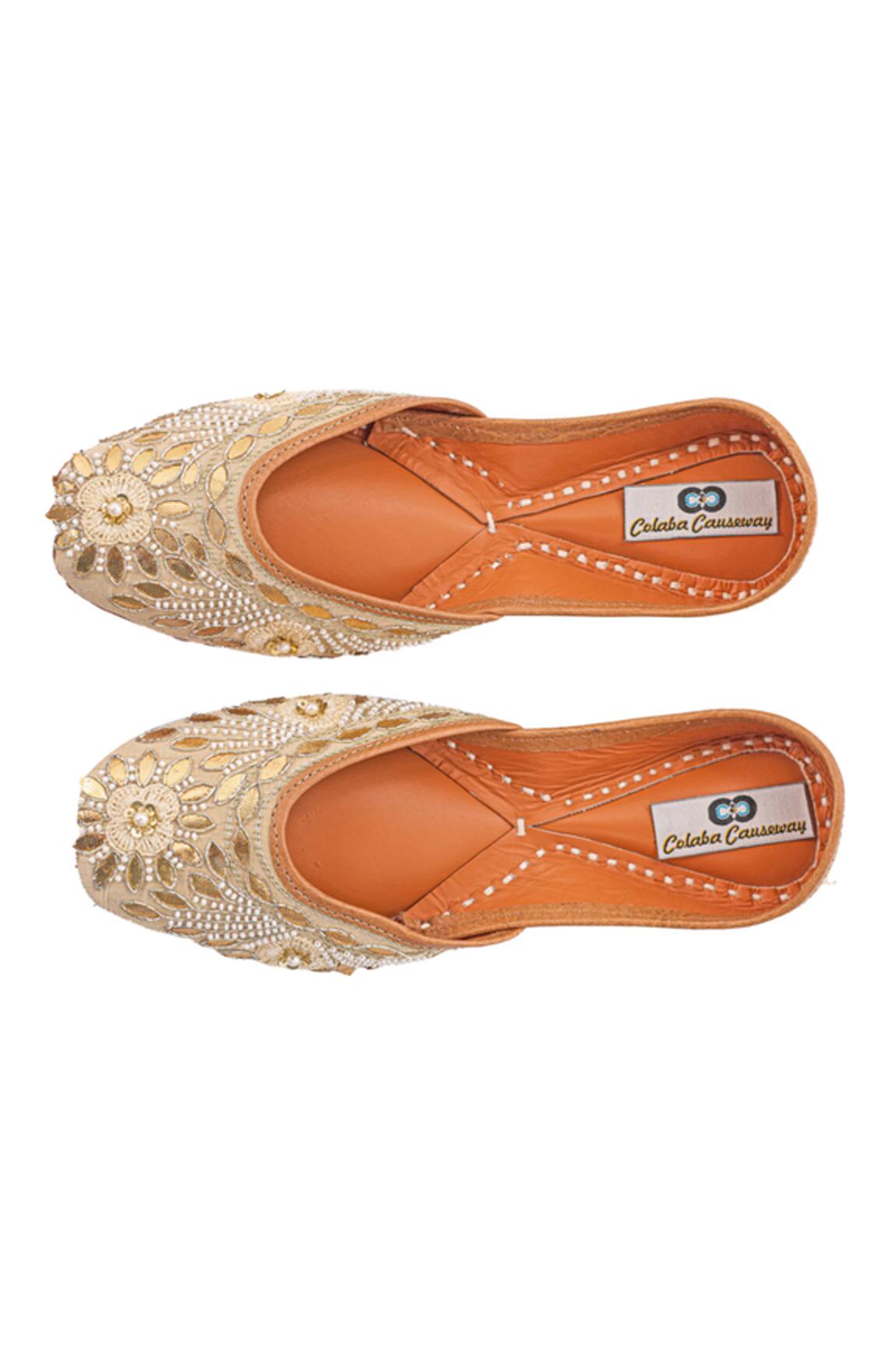 Colaba Causeway Gota Embroidered Juttis