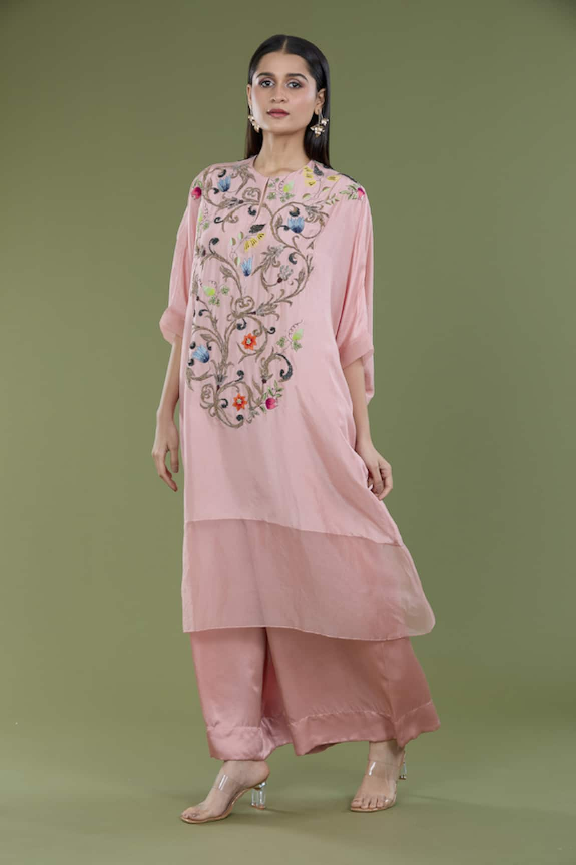 Divya Sheth Zardozi Work Kaftan & Pant Set