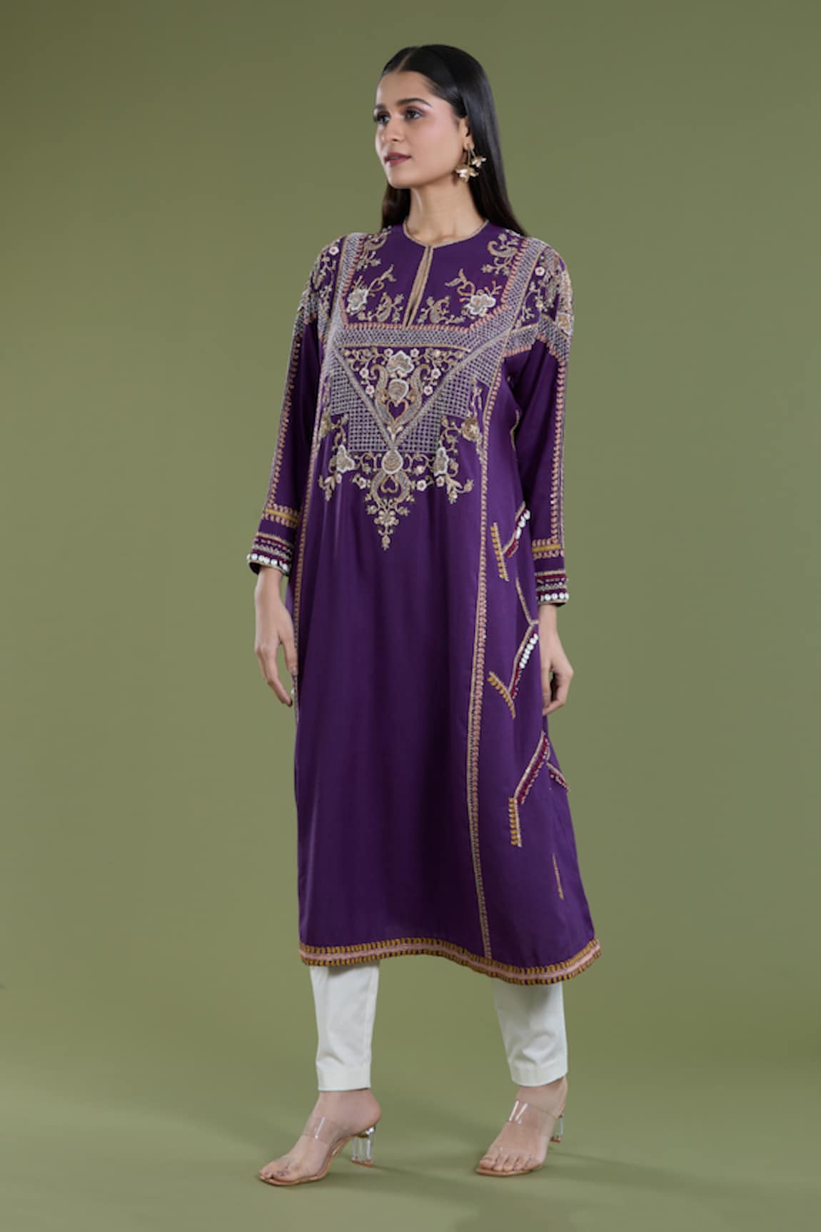 Divya Sheth Matka Thread Embroidered Kurta & Pant Set