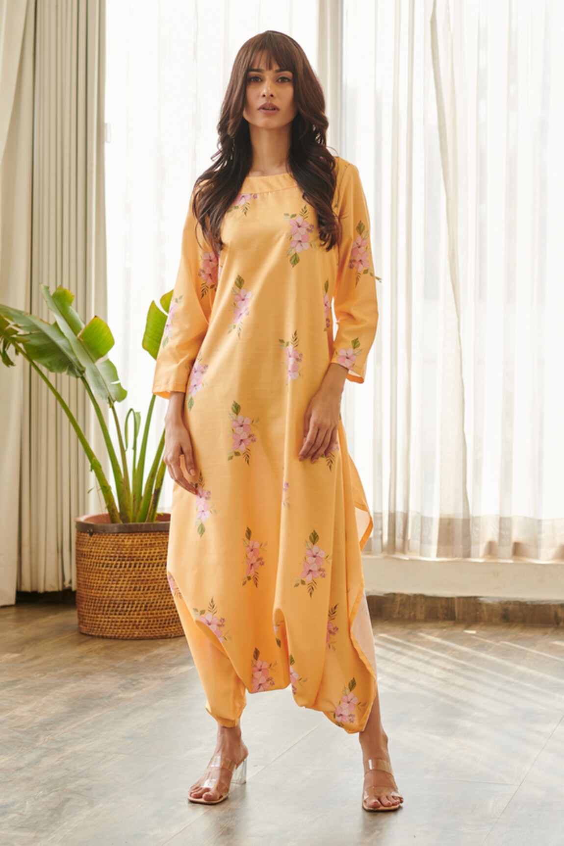 Pasha India Jasmine Print Dhoti Jumpsuit