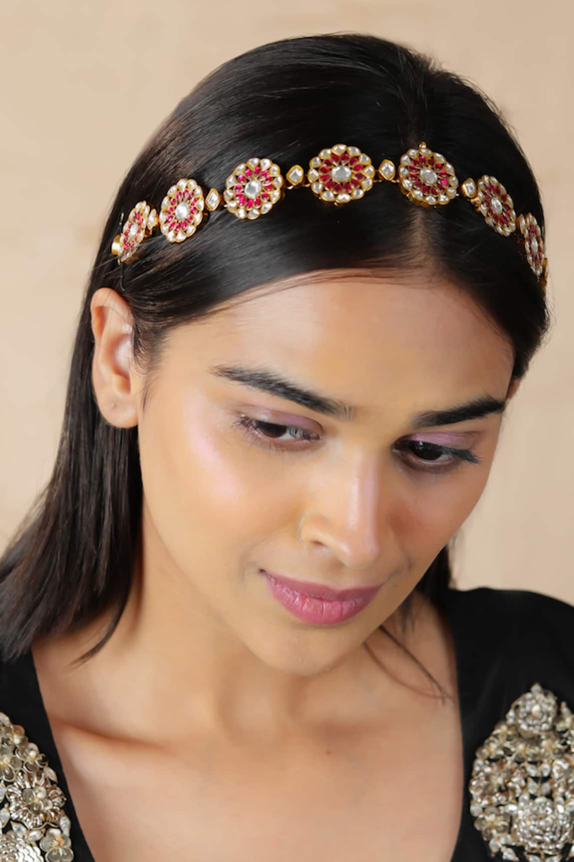 Riana Jewellery Florence Kundan Mathapatti Hair Band