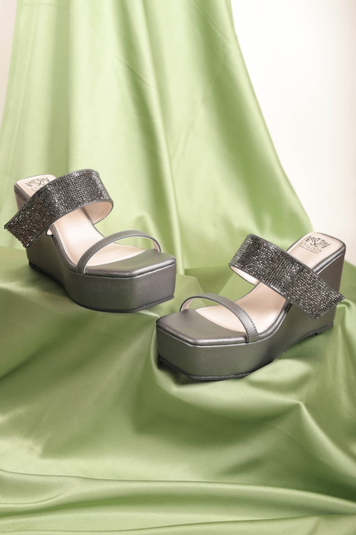 Stilista Embellished Wedges