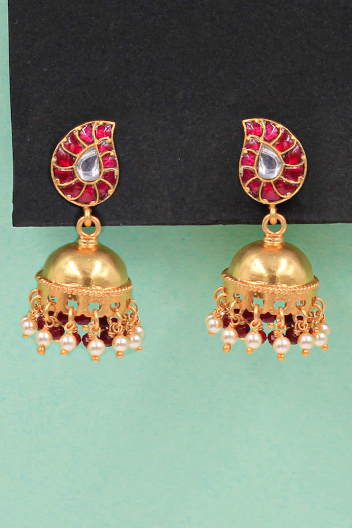 Sangeeta Boochra Kundan Embellished Jhumkas