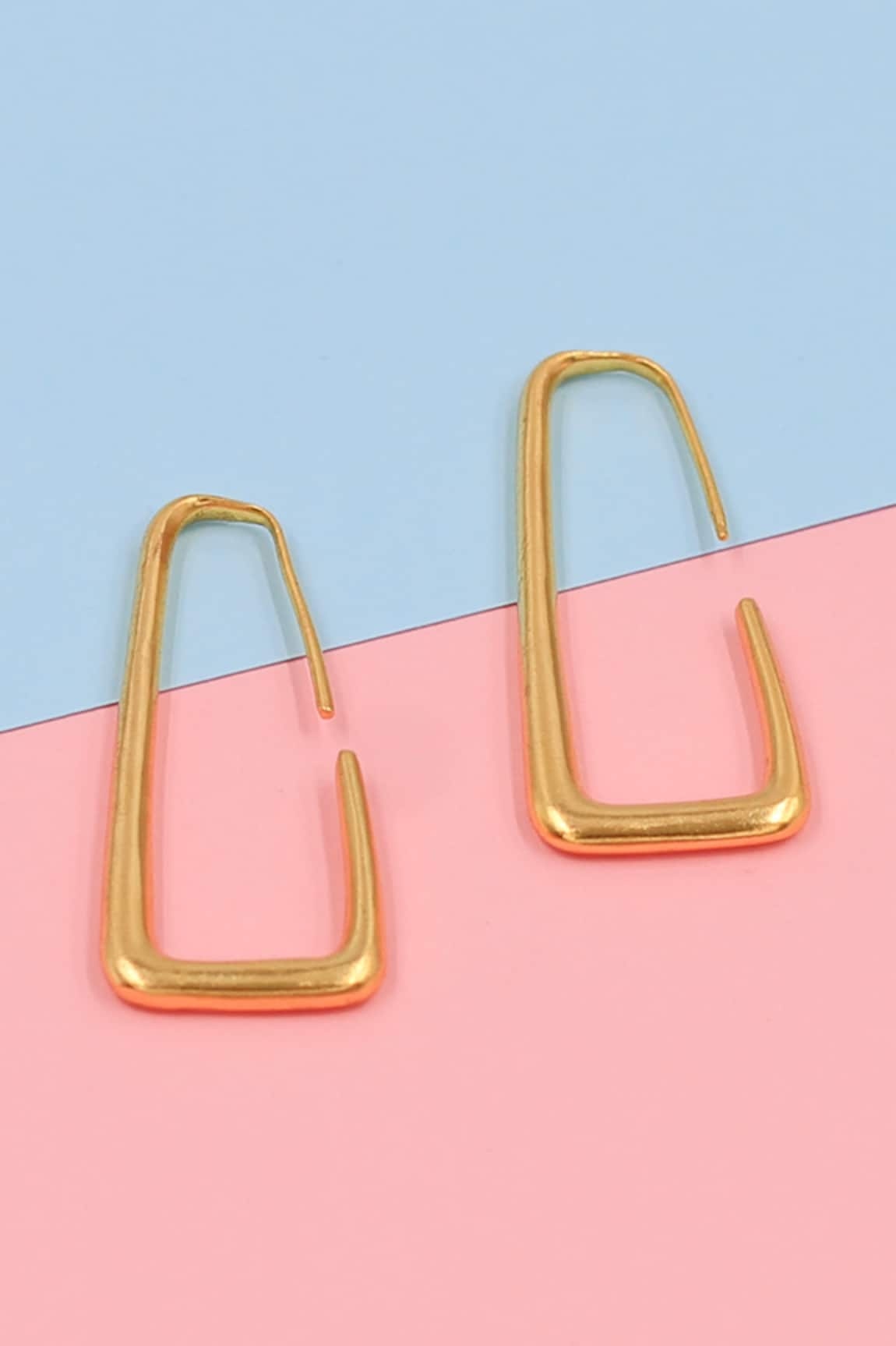 Sangeeta Boochra Silver Geometric Hoops