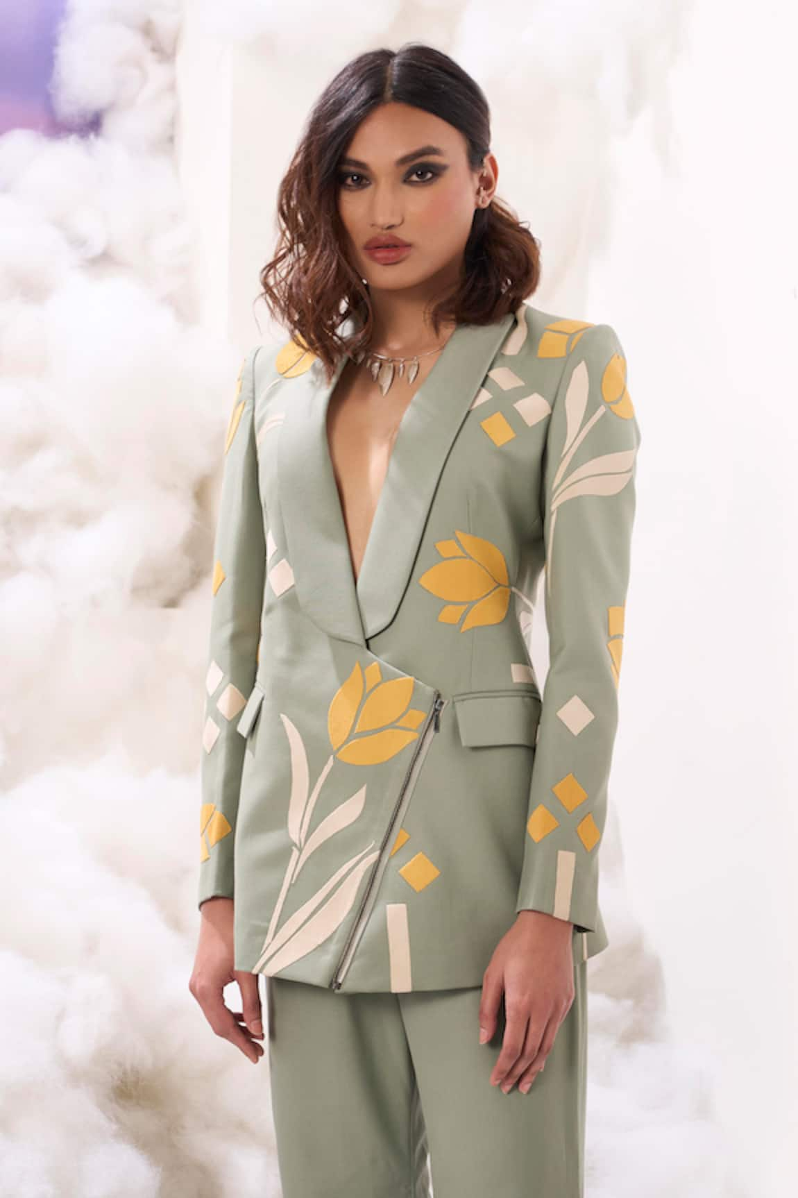 Sahil Kochhar Nikita Tulip Applique Jacket