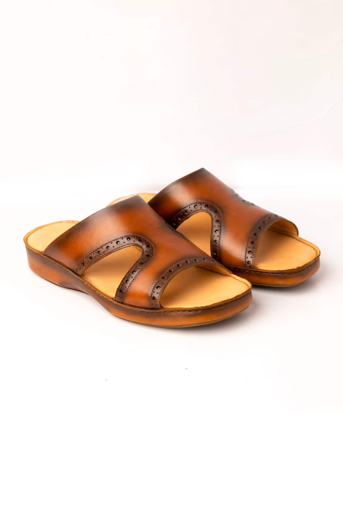 Nauvab Arba Leather Brogue Sandals