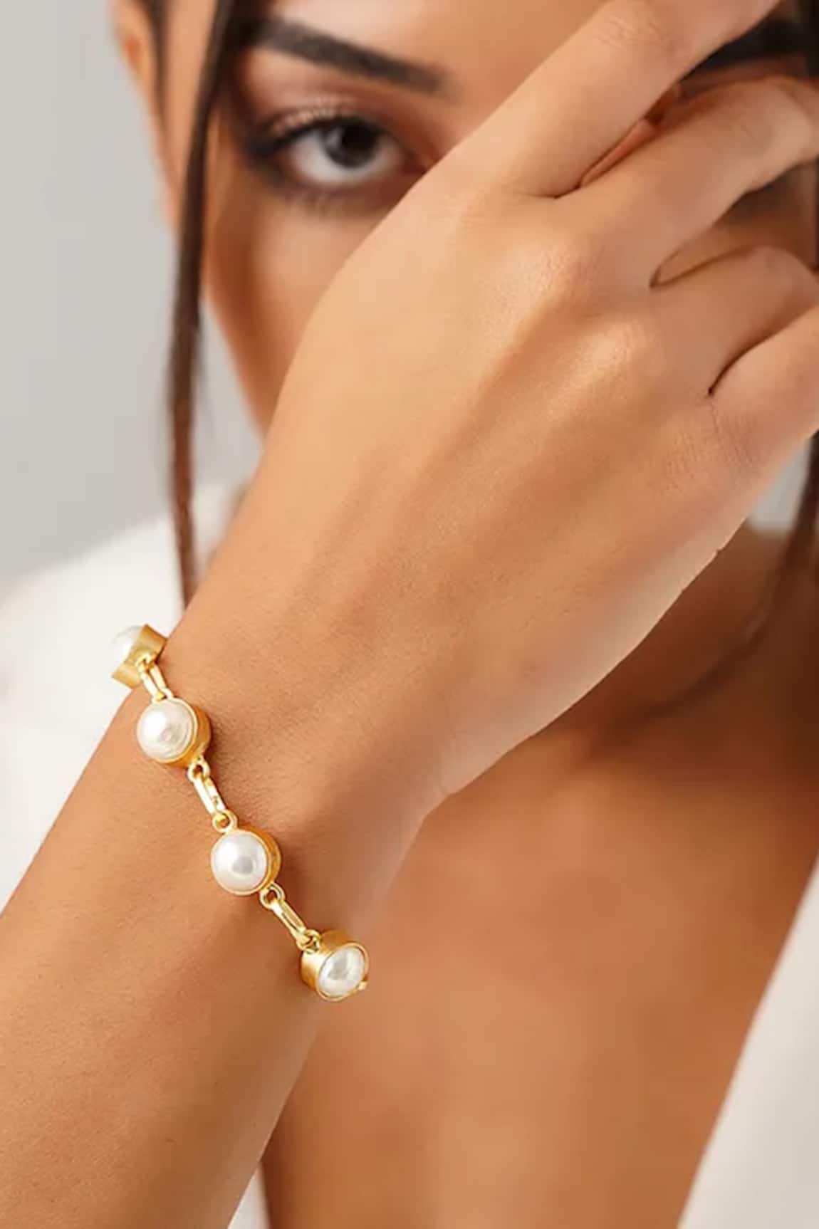 Kastiya Jewels Pearl Embellished Bracelet