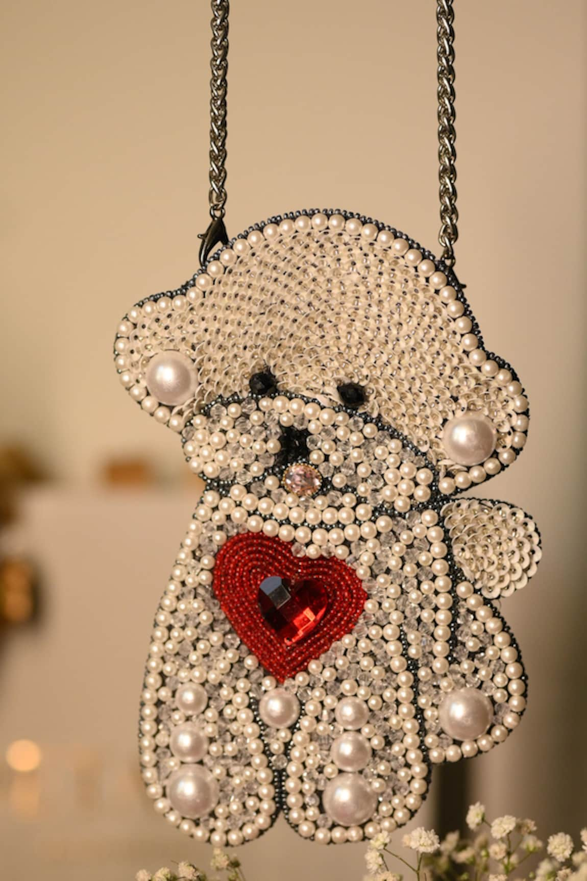 Detach accessories Coco The Poodle Embellished Bag