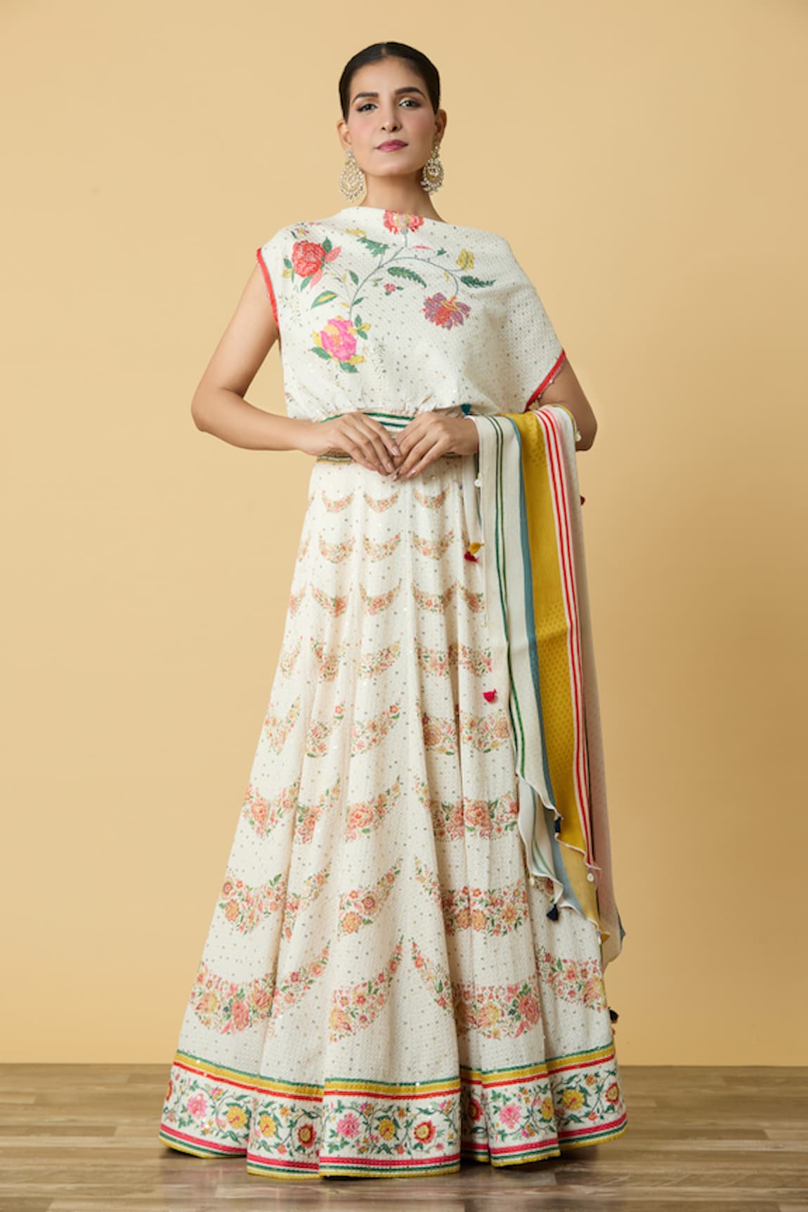 SHRADDHA RAMBHIA Floral Print Lehenga Set