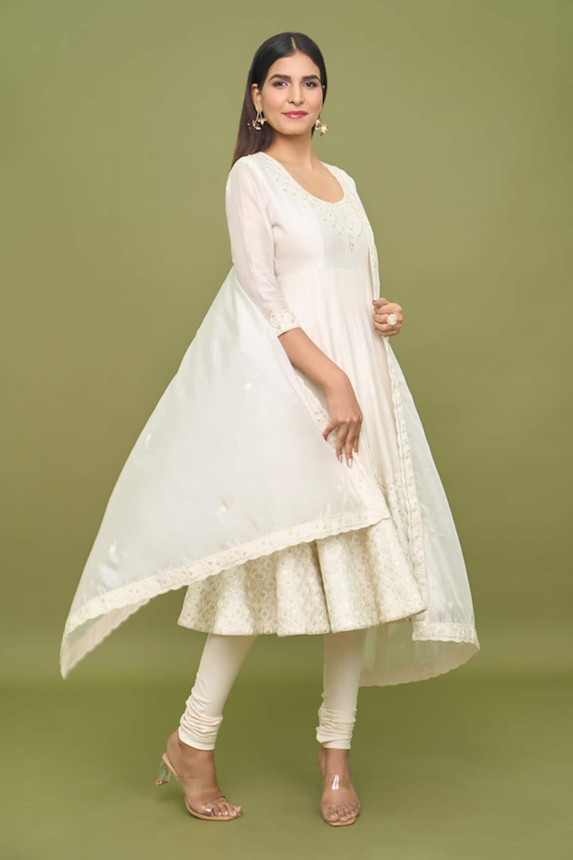 Punit Balana Geometric Embroidered Anarakali Set