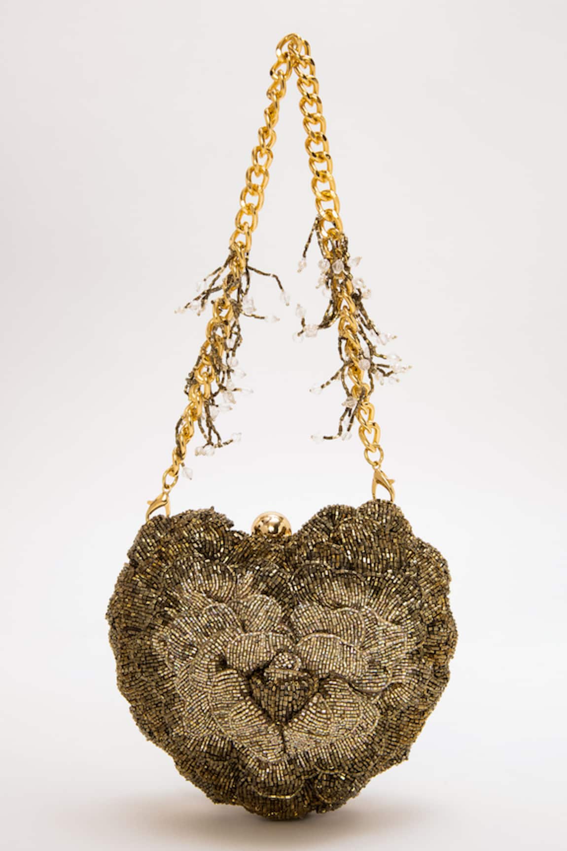 Doux Amour Isa Beaded Heart Shaped Bag 