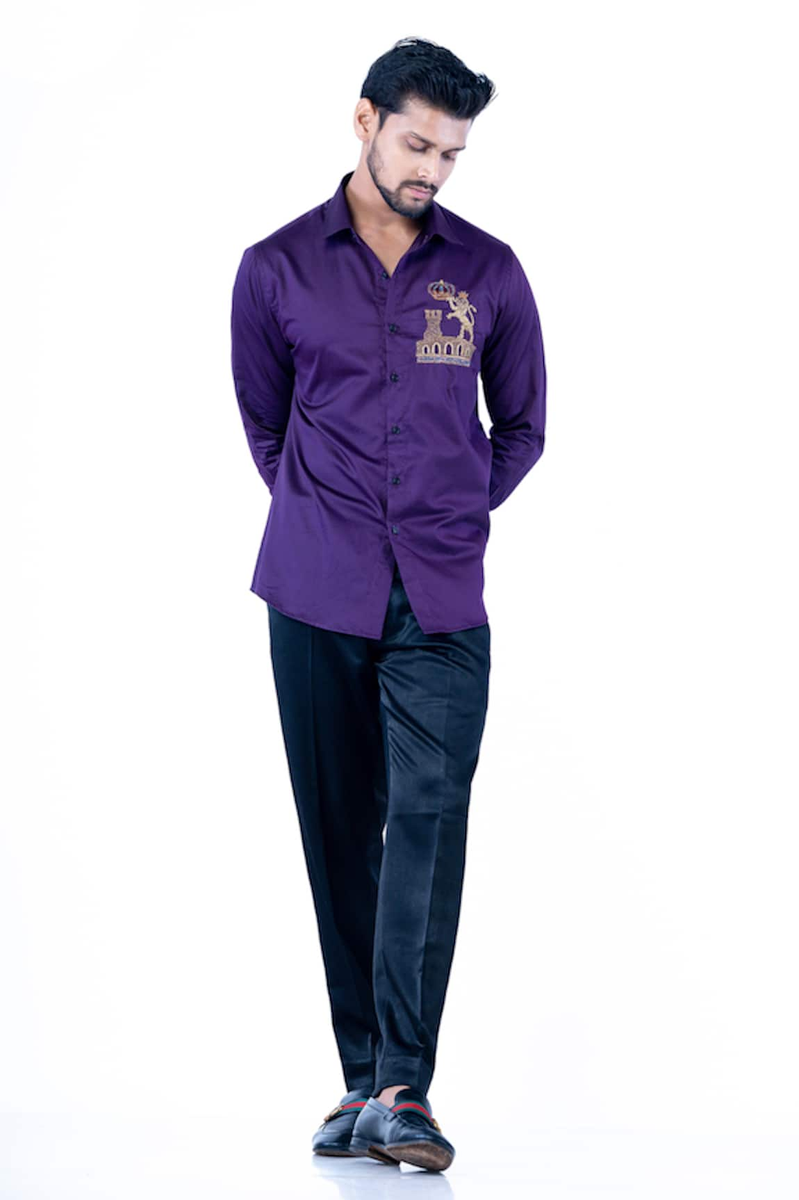 YAJY by Aditya Jain Placement Hand Work Shirt