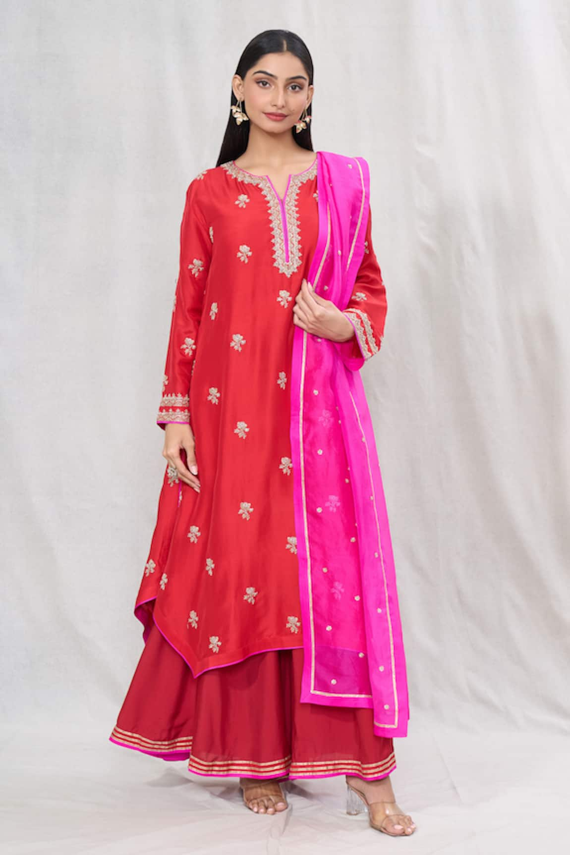 Anushree Reddy Flower Embroidered Kurta Set