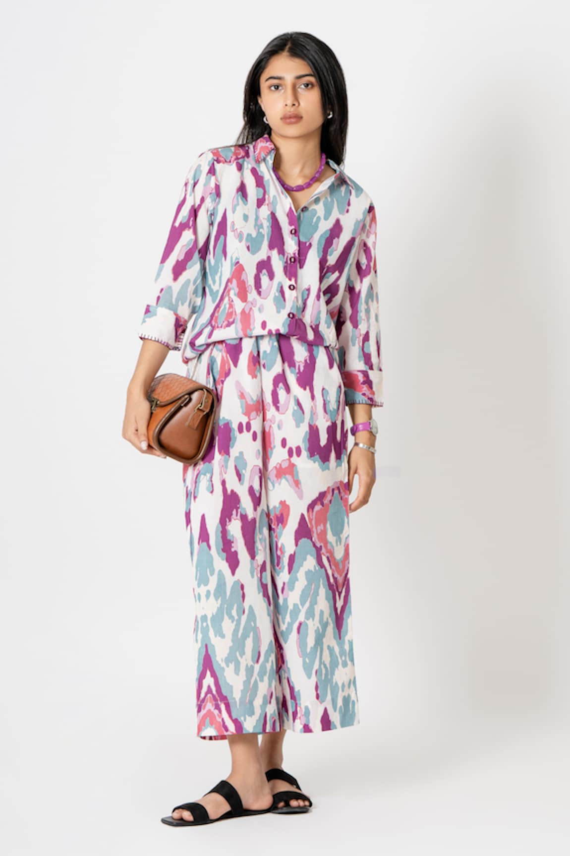 Kameez Abstract Print Shirt With Pant