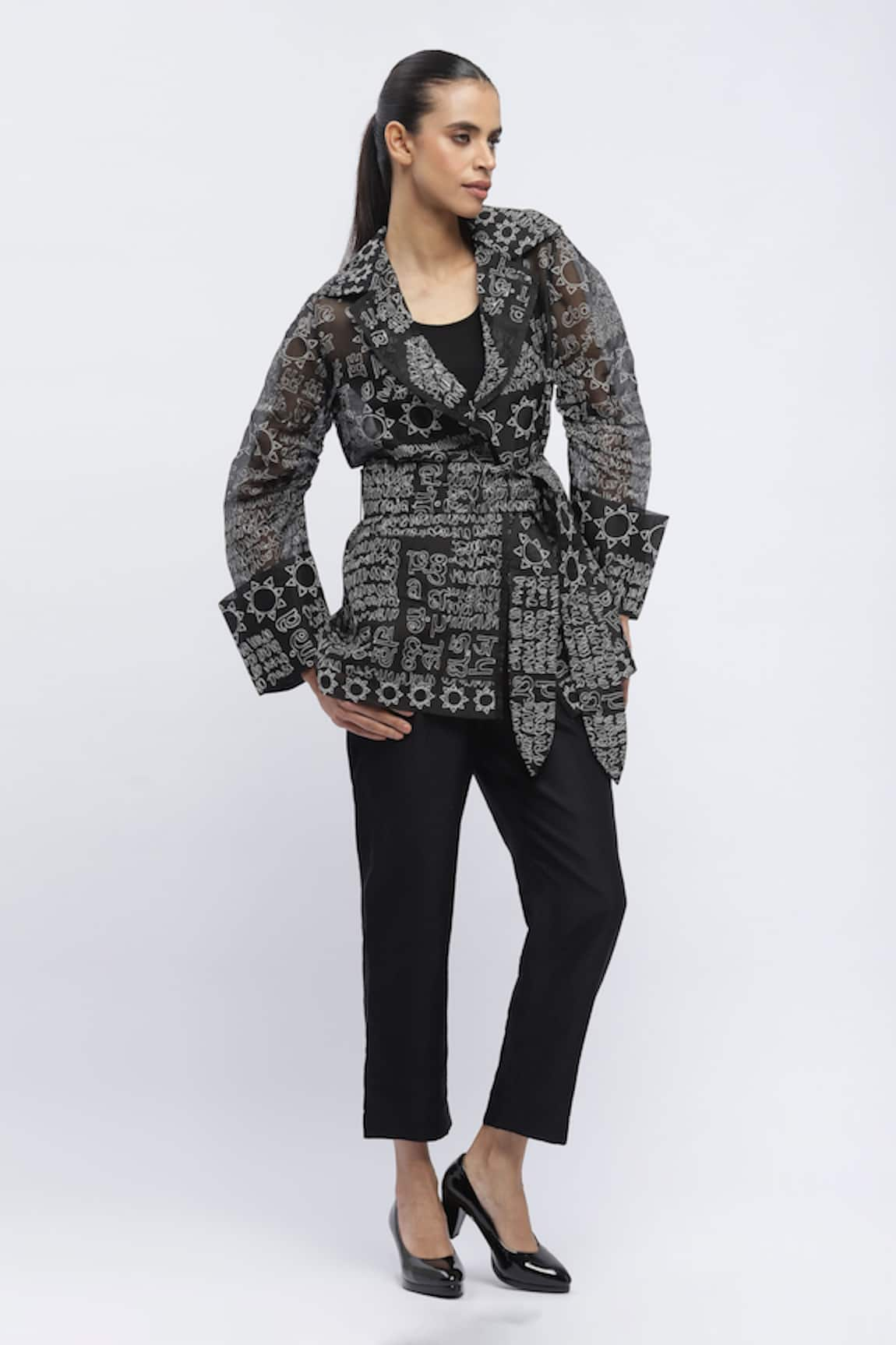 Abraham & Thakore Thread Embroidered Jacket