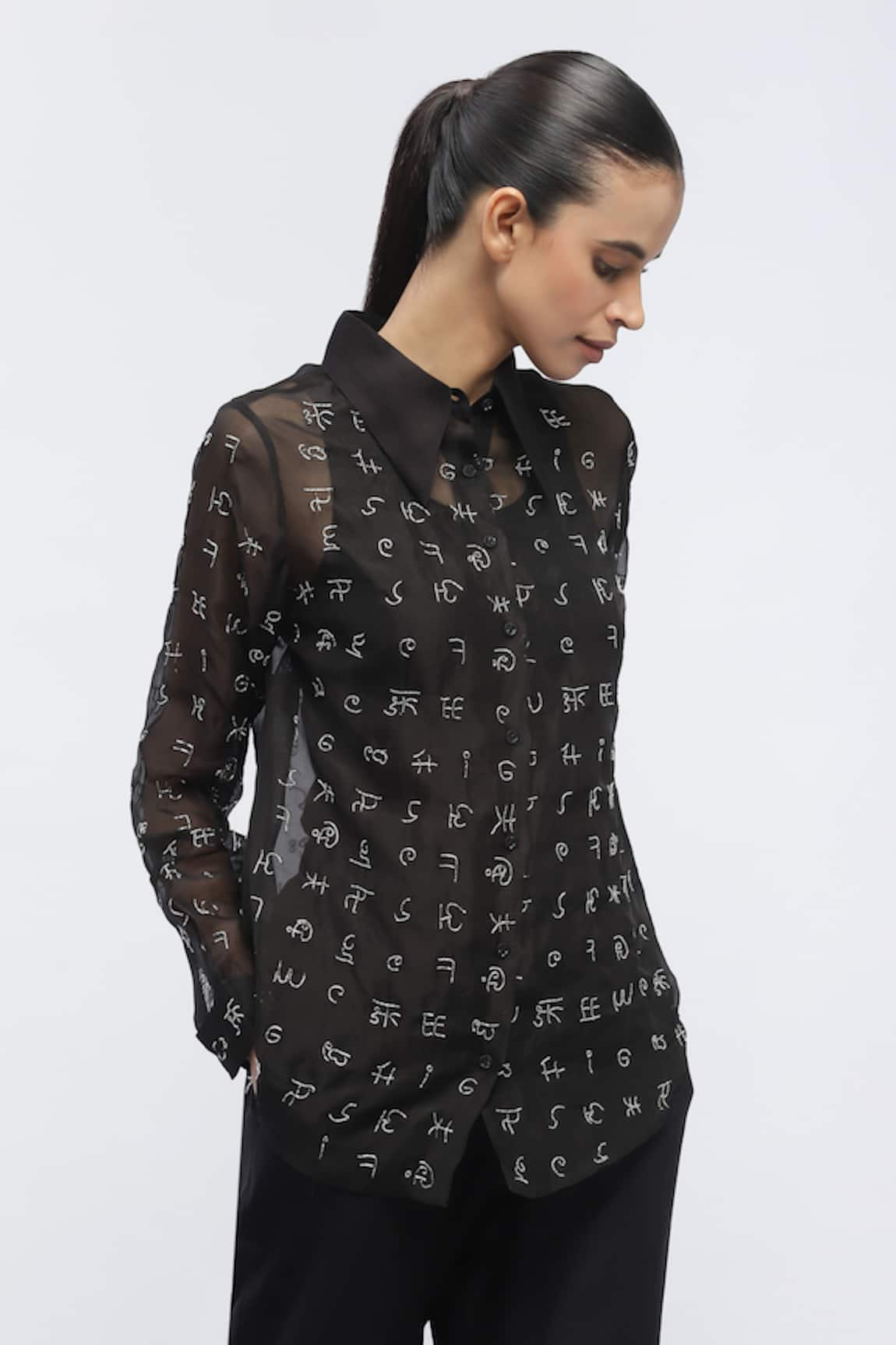 Abraham & Thakore Zardosi Embroidered Shirt