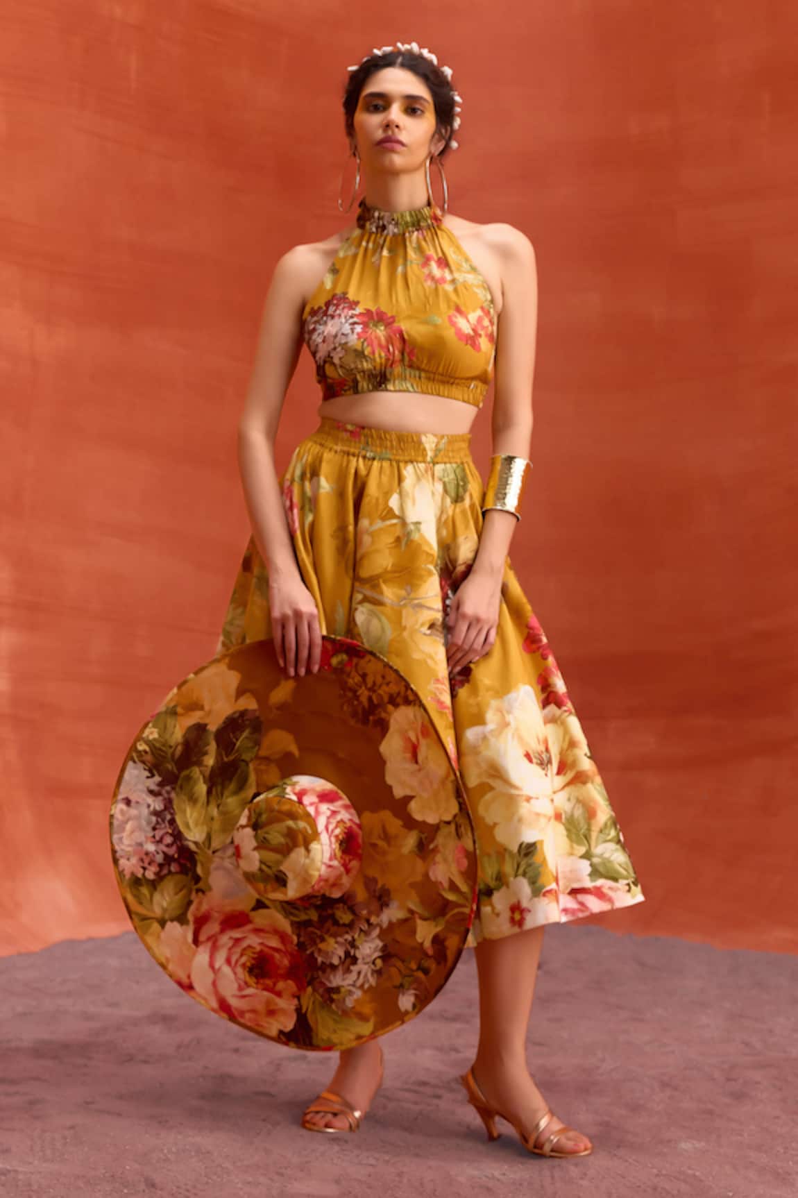 Kalista Rosalie Floral Print Skirt Set