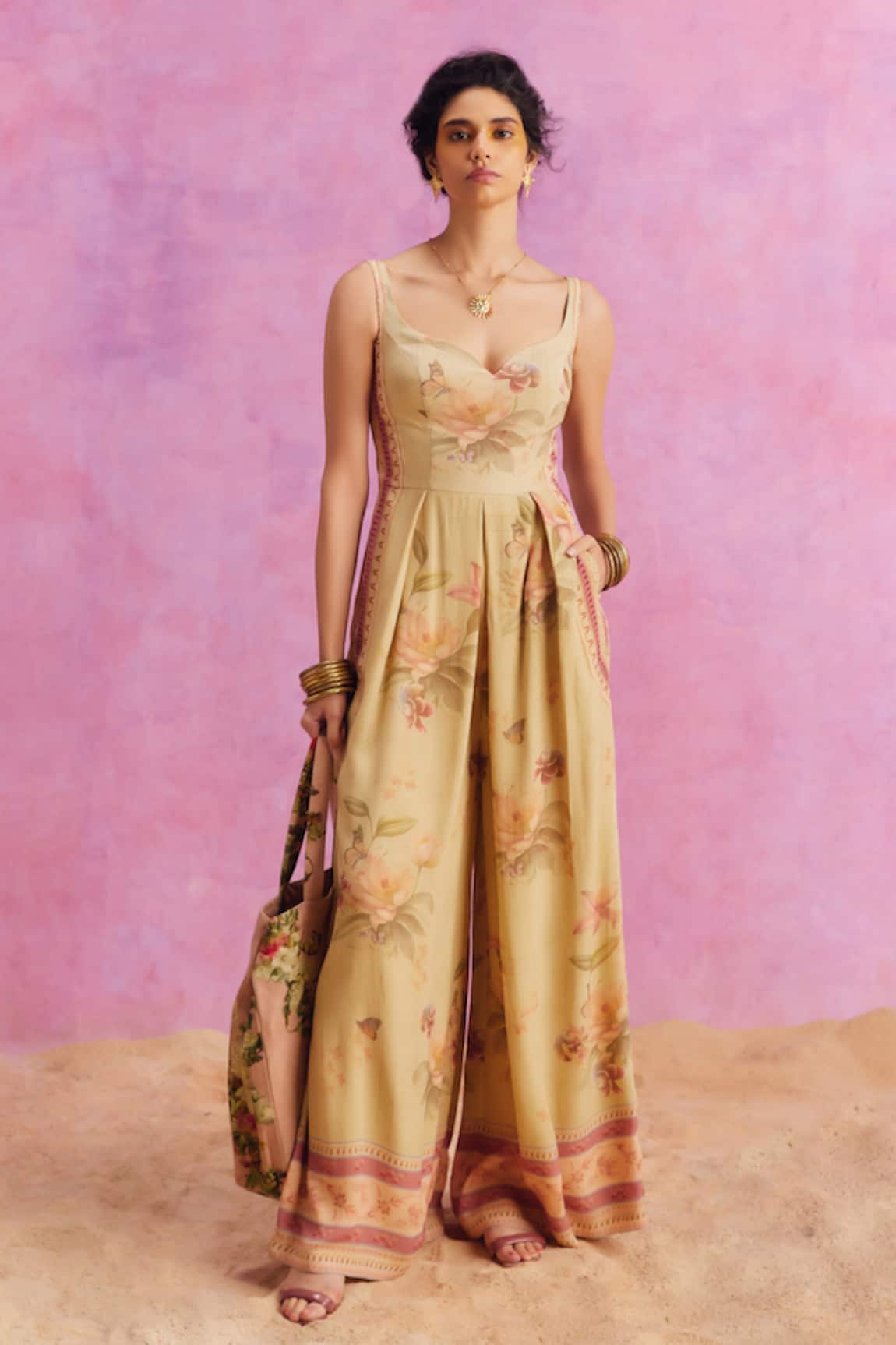 Kalista Ciara Vintage Fleur Print Jumpsuit