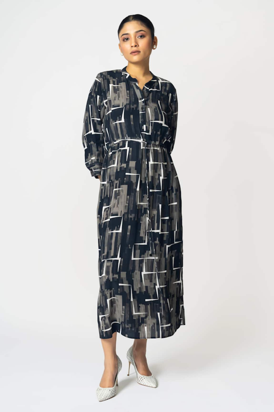 KLAD Rhombus Print Dress