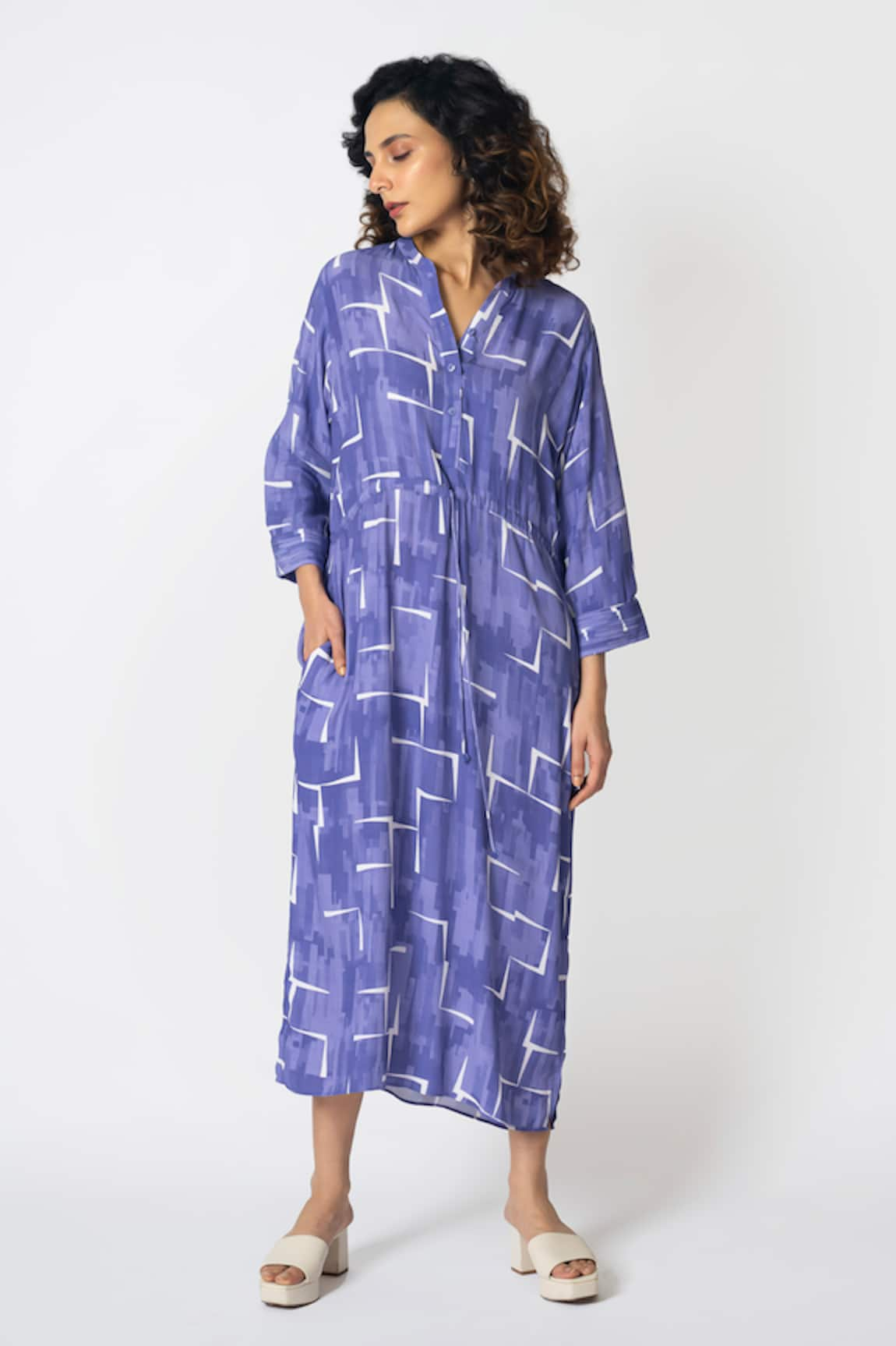 KLAD Abstract Brick Print Dress