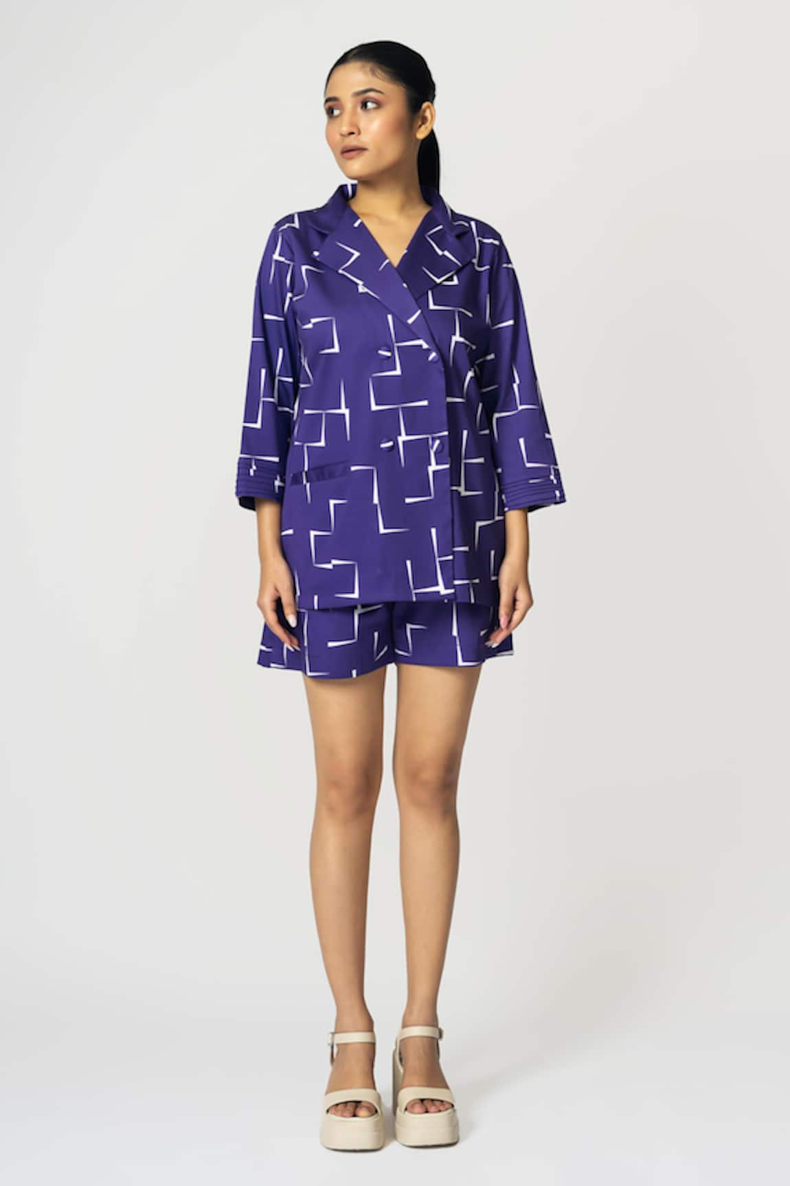 KLAD Brick Print Shirt With Shorts