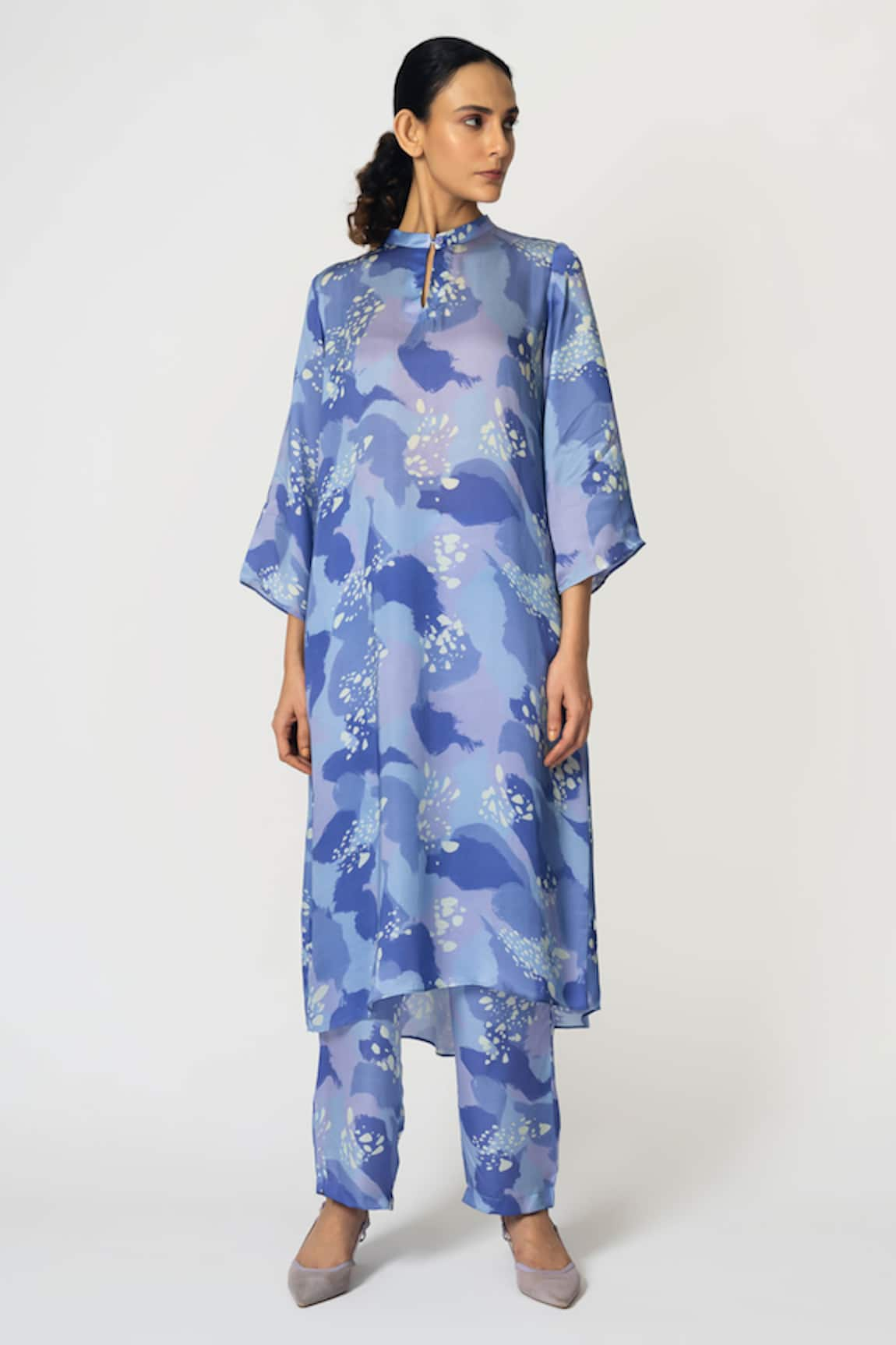 KLAD Abstract Splash Print Tunic With Pant