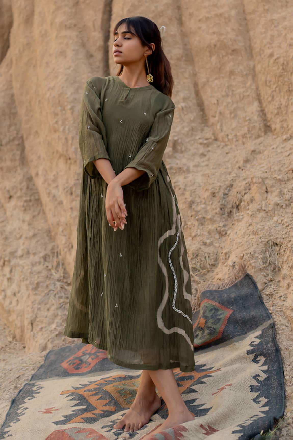 Nirjara Arazi Stroke Hand Painted Dress