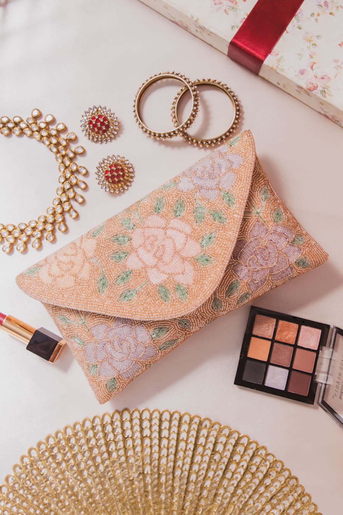 Alor Bags Luxe Royal Envelope Embellished Clutch