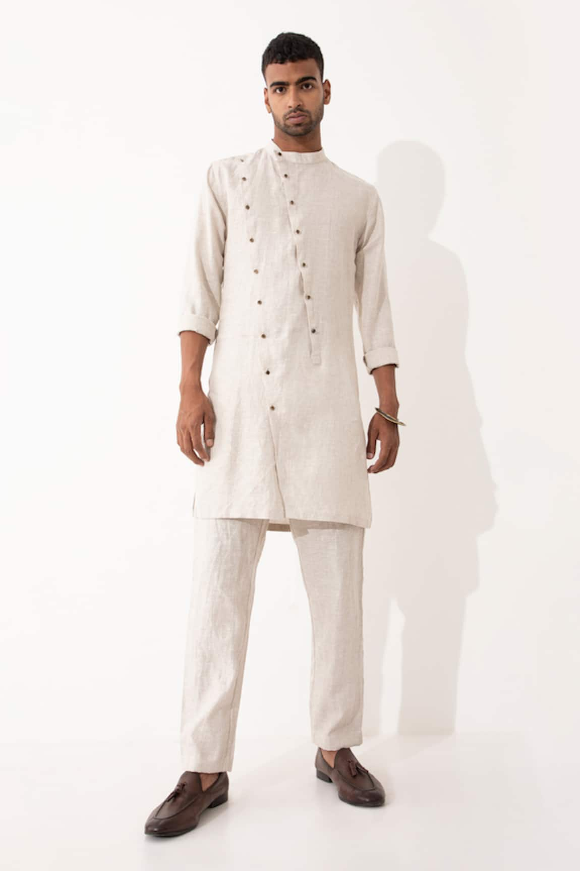 Son of A Noble Snob Jim Multi-Layered Solid Kurta With Pant