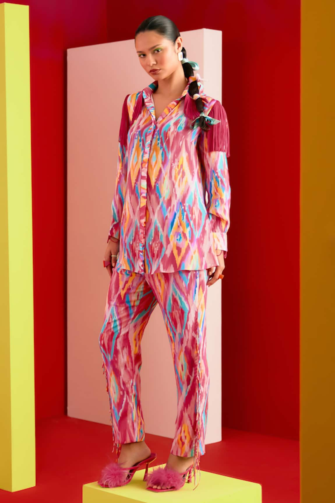 Garima Bindal Abstract Print Shirt With Pant