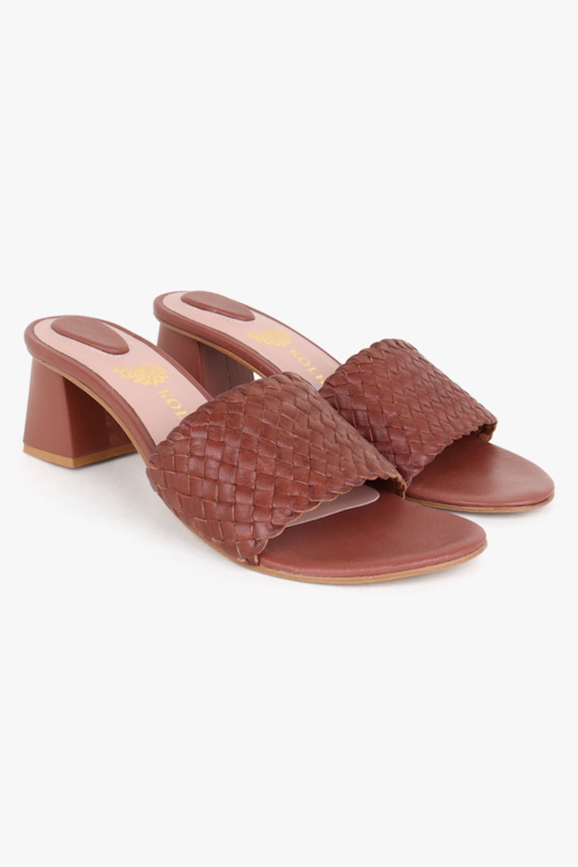 KOLHA Ajaya basket Weave Pattern Heels