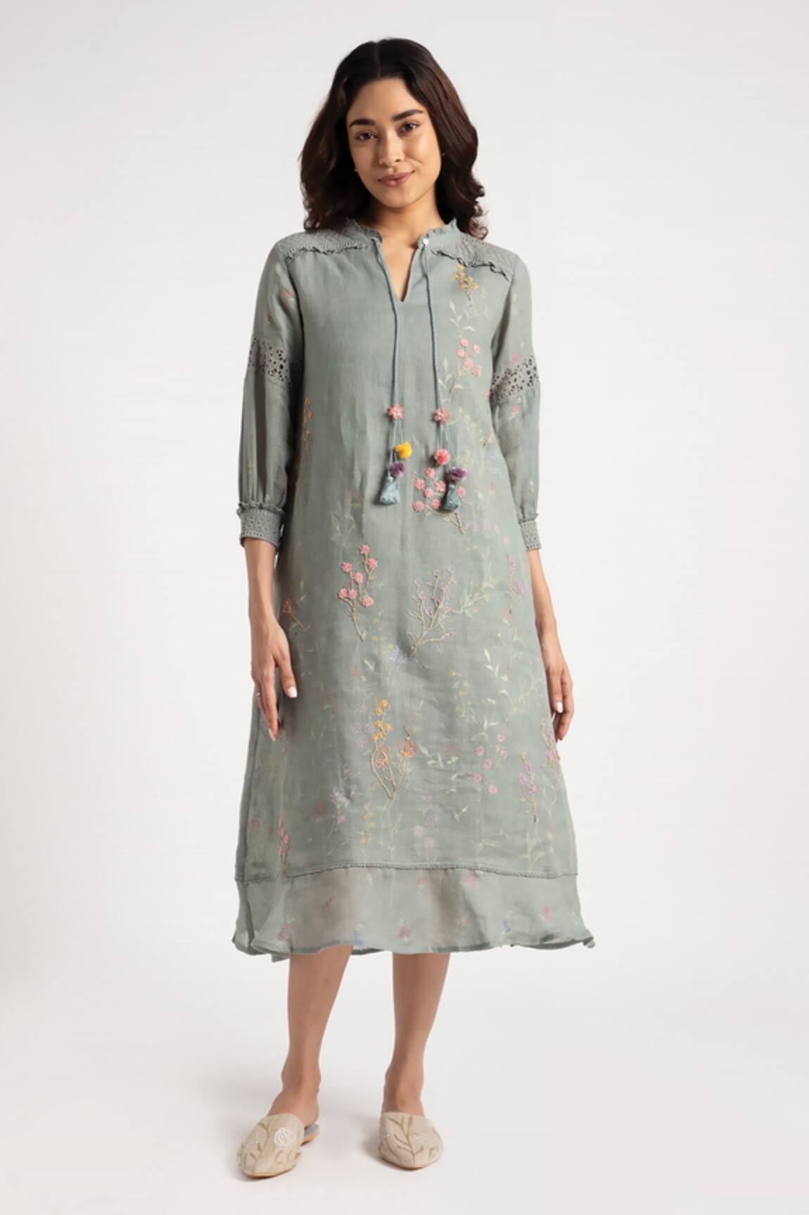 Kaveri Walk in the Clouds Karma Floral Print Dress