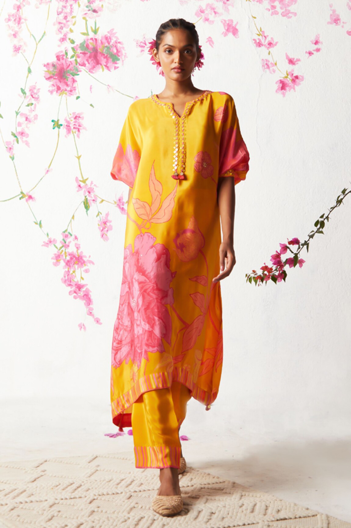 Basil Leaf Floral Print Kurta & Pant Set