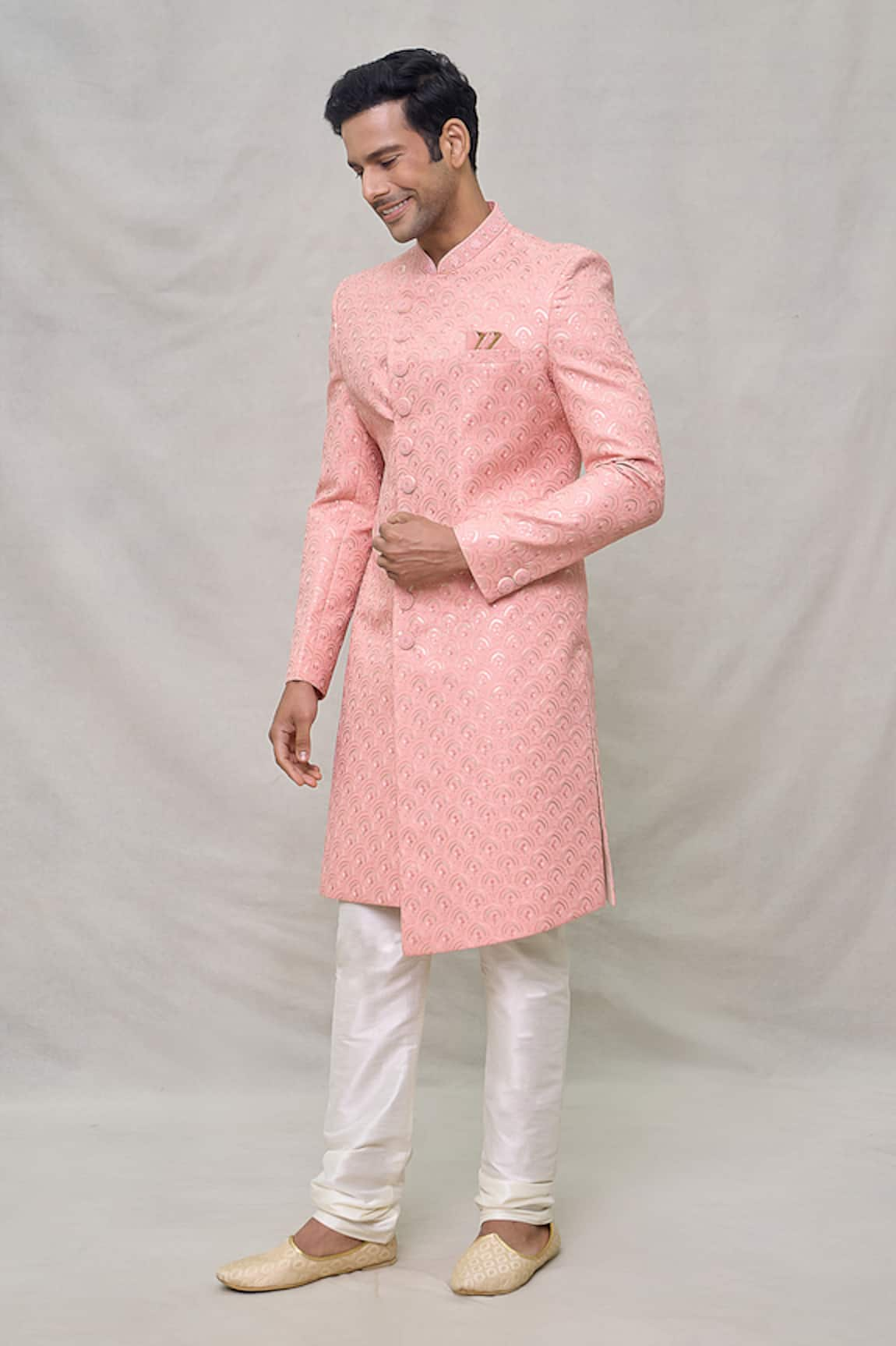 Arihant Rai Sinha Scallop Pattern Sherwani Set