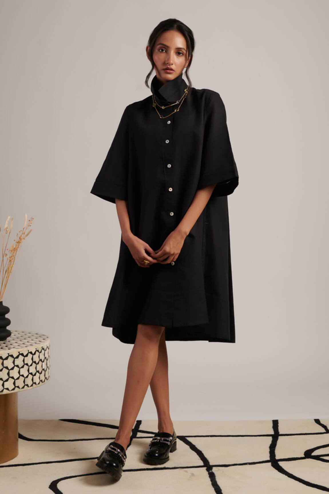 Moh India December Plain Shirt Dress 