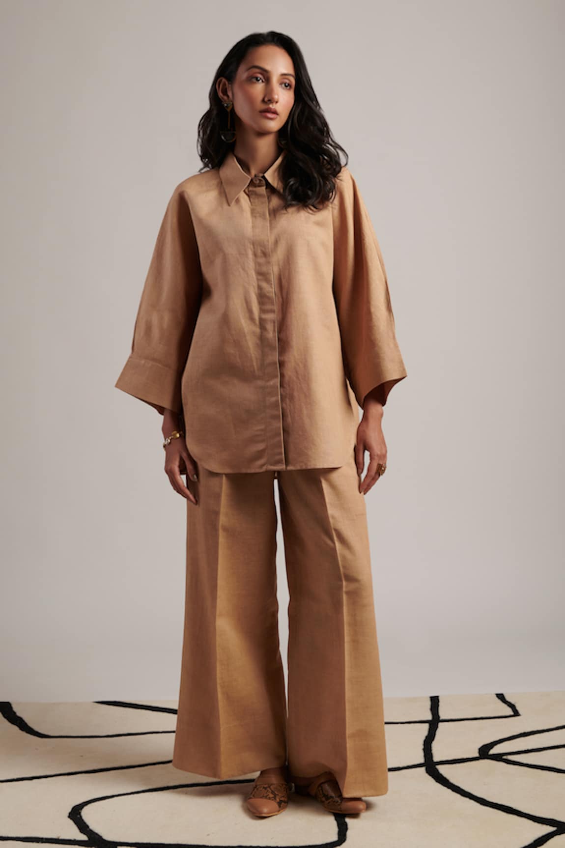 Moh India Serenity Linen Shirt With Trouser