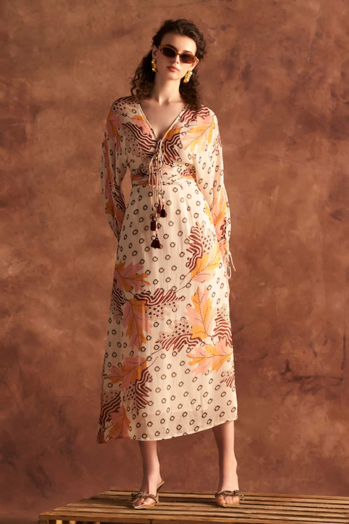 Verb by Pallavi Singhee Floral Abstract Print Dress