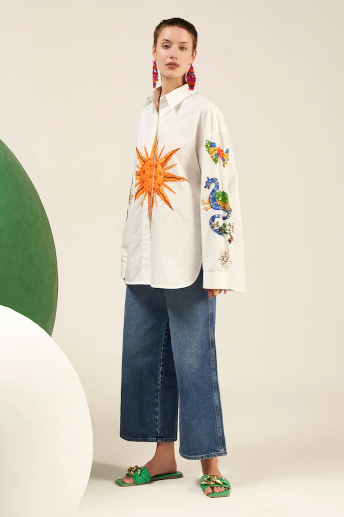 Verb by Pallavi Singhee Sun Motif Embellished Shirt