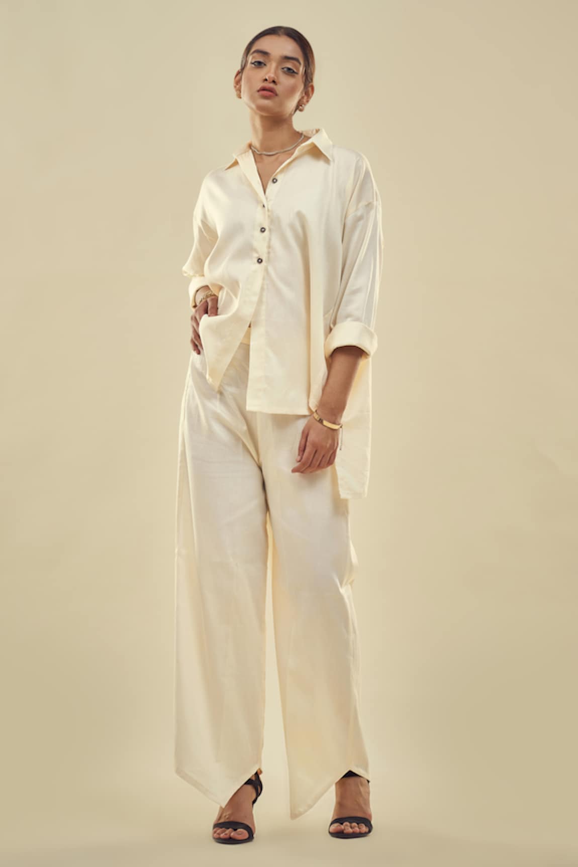 AFFROZ Button Down Shirt & Trouser Set