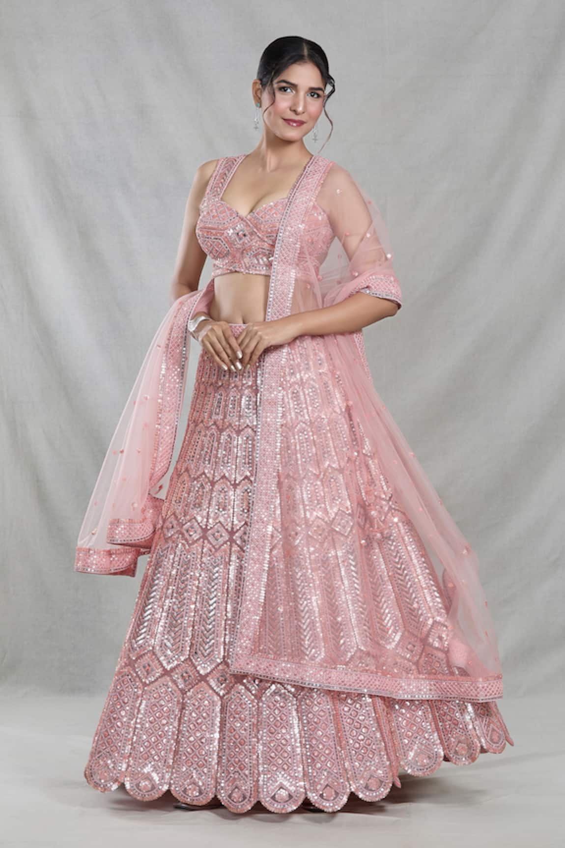 Samyukta Singhania Sequin Bahar Mahal Embroidered Lehenga Set