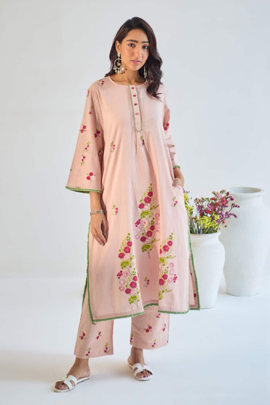 ta’assur Peony Print Kurta With Pant